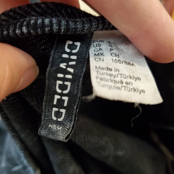 Divided Dark Faded Corset Front Long Sleeve Top No Wire - Picture 7 of 7